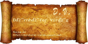 Dörnhöfer Virág névjegykártya